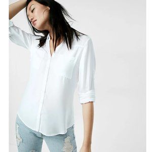 Express Convertible Sleeve Portofino blouse NEW